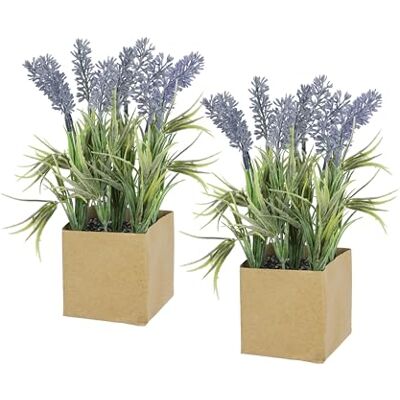 Flair Flower konstgjord lavendel i papperskopp vårdeko konstgjorda blommor sommarblommor blomkrukor dekorativa blommor dekopia plantor falska sidenblommor plastblommor 2-pack, violett, 20x10x10 cm Flair Flower konstgjord lavendel i papperskopp vårdeko konstgjorda blommor sommarblommor blomkrukor dekorativa blommor dekopia plantor falska sidenblommor plastblommor 2-pack, violett, 20x10x10 cm