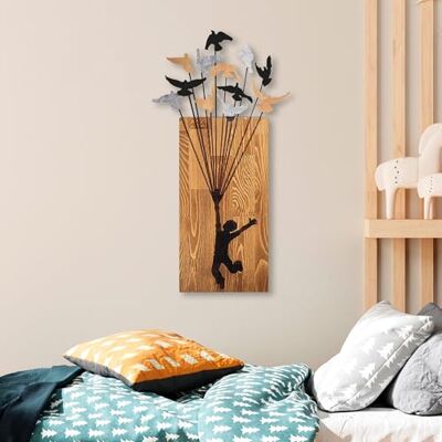 Wallity Elegant dekorativa väggtillbehör i trä, valnöt och svart, 45 x 86 cm 100% trä (3 cm) och metall (1,5 mm) Easy Wall-Mount Design för snygg dekoration Wallity Elegant dekorativa väggtillbehör i trä, valnöt och svart, 45 x 86 cm 100% trä (3 cm) och metall (1,5 mm) Easy Wall-Mount Design för snygg dekoration