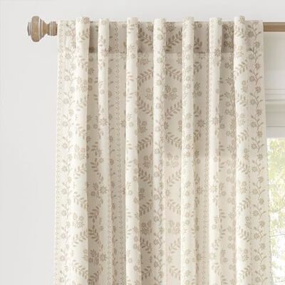 Lush Decor Frodig dekor Doreen delikat blommigt fönster gardin panel par, 132 cm B x 213 cm L, neutral Lush Decor Frodig dekor Doreen delikat blommigt fönster gardin panel par, 132 cm B x 213 cm L, neutral