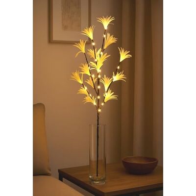 Flair Flower Dekorativ LED-gren 90 cm med varm vit belysning – batteridriven med timerfunktion, konstgjord gren med lampor för inomhus, stämningsfull dekoration för vas, vardagsrum, helgdagar Flair Flower Dekorativ LED-gren 90 cm med varm vit belysning – batteridriven med timerfunktion, konstgjord gren med lampor för inomhus, stämningsfull dekoration för vas, vardagsrum, helgdagar