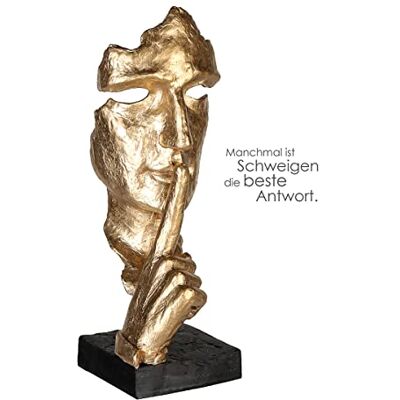 Casablanca modernes Design Casablanca Dekorativ skulptur Silence Poly – guldfärgad – höjd 39 cm Casablanca modernes Design Casablanca Dekorativ skulptur Silence Poly – guldfärgad – höjd 39 cm