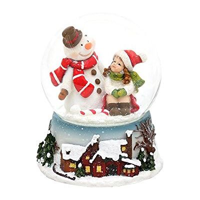 Dekohelden24 Vacker liten snöboll med snögubbe med barn, ca dimensioner. 8,8 x 7 cm/Ø 6,5 cm Dekohelden24 Vacker liten snöboll med snögubbe med barn, ca dimensioner. 8,8 x 7 cm/Ø 6,5 cm