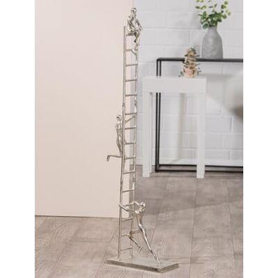 GILDE Dekoration stor figur skulptur XXL – silver dekorativ figur skulptur av aluminium färg: silver – dekoration vardagsrum present födelsedag höjd 114 cm GILDE Dekoration stor figur skulptur XXL – silver dekorativ figur skulptur av aluminium färg: silver – dekoration vardagsrum present födelsedag höjd 114 cm