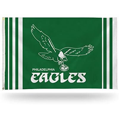 Rico Industries NFL Philadelphia Eagles Throwback Alternate 3' x 5' Banner Flag 3' x 5' Banner Flag Single Sided Indoor or Outdoor Home Décor Rico Industries NFL Philadelphia Eagles Throwback Alternate 3' x 5' Banner Flag 3' x 5' Banner Flag Single Sided Indoor or Outdoor Home Décor