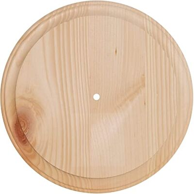 Walnut Hollow Valnöt ihålig furu trä klocka ansikte 28 cm rund Walnut Hollow Valnöt ihålig furu trä klocka ansikte 28 cm rund