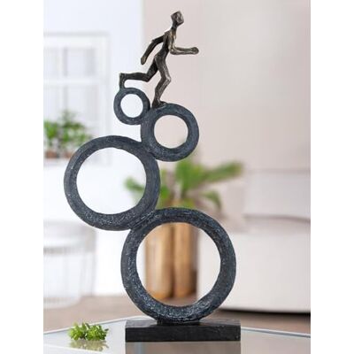 Casablanca modernes Design Casablanca skulptur löpning av syntetisk harts, antik finish, antracit/koppar, löparmotiv, H: 47 cm, B: 26 cm, D: 7,5 cm – dekoration, konst, figur, staty Casablanca modernes Design Casablanca skulptur löpning av syntetisk harts, antik finish, antracit/koppar, löparmotiv, H: 47 cm, B: 26 cm, D: 7,5 cm – dekoration, konst, figur, staty