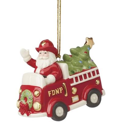 Lenox 896453 Santa in Fire Truck Ornament, Christmas Lenox 896453 Santa in Fire Truck Ornament, Christmas