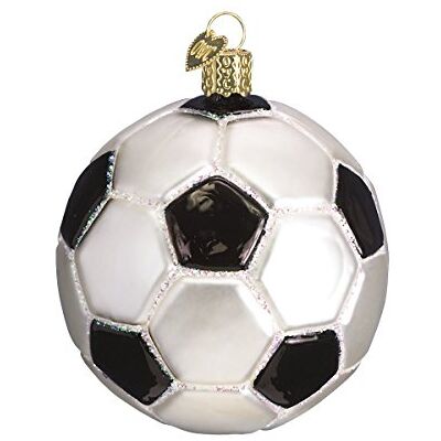 Old World Christmas Gamla världen jul fotboll boll glasblåsta ornament för julgran Old World Christmas Gamla världen jul fotboll boll glasblåsta ornament för julgran