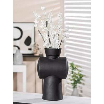 Casablanca modernes Design Casablanca modern dekorativ vas – vas för pampasgräs dekoration vardagsrum – present födelsedagspresent – färg: antracit mörkgrå höjd 32 cm Casablanca modernes Design Casablanca modern dekorativ vas – vas för pampasgräs dekoration vardagsrum – present födelsedagspresent – färg: antracit mörkgrå höjd 32 cm