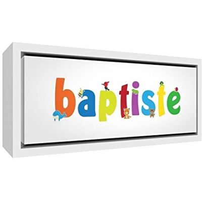 Little Helper kanvas med ram av massivt trä vit illustrativ stil färgglad med namnet de jeune pojkar baptiste 19 x 46 x 3 cm liten Little Helper kanvas med ram av massivt trä vit illustrativ stil färgglad med namnet de jeune pojkar baptiste 19 x 46 x 3 cm liten