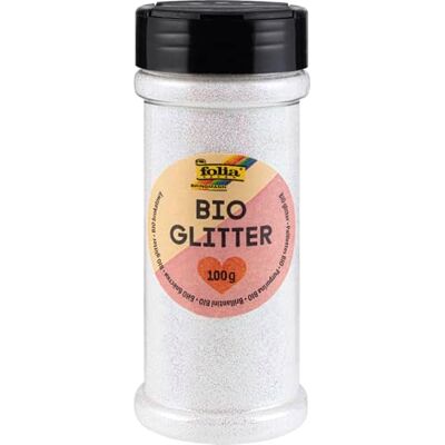 folia 578100 – ekologiskt glitter, 100 g organiskt glitter i iriserande vitt, för dekoration och dekoration folia 578100 – ekologiskt glitter, 100 g organiskt glitter i iriserande vitt, för dekoration och dekoration