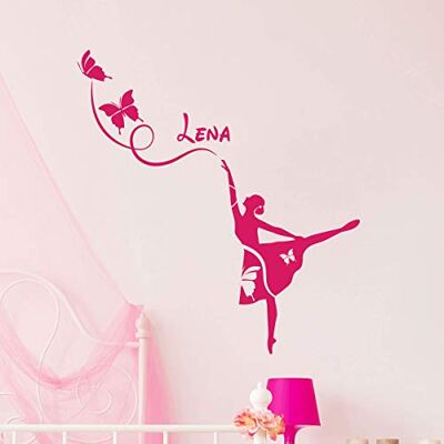 Ambiance Sticker Personligt förnamn klistermärken Personligt namnklistermärke väggdekoration för barnrum 2 ark 45 x 25 cm och 40 x 25 cm Fushia Ambiance Sticker Personligt förnamn klistermärken Personligt namnklistermärke väggdekoration för barnrum 2 ark 45 x 25 cm och 40 x 25 cm Fushia