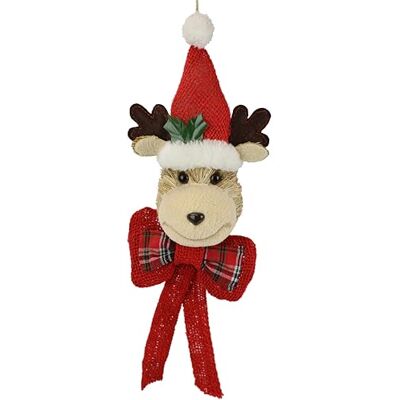Flair Flower Dörrhängare älg ren med rosett och mössa 42 cm adventsdekoration dekorativ figur för dörr vägg fönster dörrdekoration juldekoration djurfigur ren dörrskylt med älg dekoration för jul Flair Flower Dörrhängare älg ren med rosett och mössa 42 cm adventsdekoration dekorativ figur för dörr vägg fönster dörrdekoration juldekoration djurfigur ren dörrskylt med älg dekoration för jul