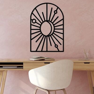 Wallity Hanah Home Stylish Black Decorative Metal Wall Accessory, 70 x 47 cm 100% metall (1,5 mm) Lätt (0,9 kg) Enkel väggmontering för modern inredning Wallity Hanah Home Stylish Black Decorative Metal Wall Accessory, 70 x 47 cm 100% metall (1,5 mm) Lätt (0,9 kg) Enkel väggmontering för modern inredning