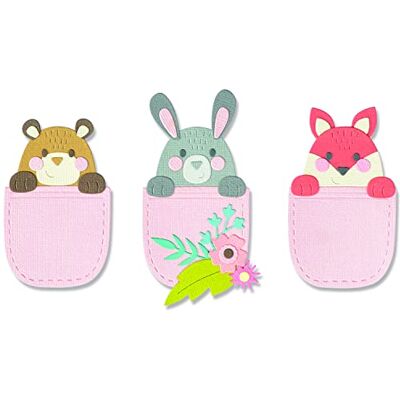 Sizzix Thinlits Die Set 10PK Pocket Pals av Olivia Rose, 665813 Sizzix Thinlits Die Set 10PK Pocket Pals av Olivia Rose, 665813