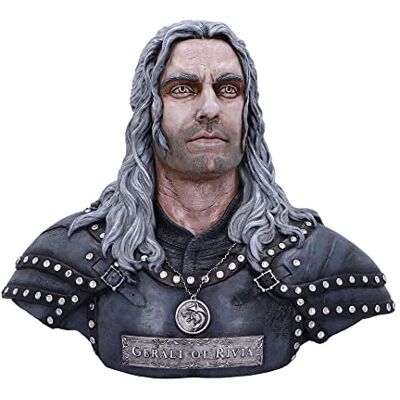 Nemesis Now Officiellt licensierad The Witcher Geralt of Rivia byst 39,5 cm, grå, 39,5 m Nemesis Now Officiellt licensierad The Witcher Geralt of Rivia byst 39,5 cm, grå, 39,5 m