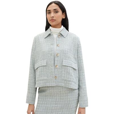 TOM TAILOR damblazer, 34792 – grön boucle design, 46 TOM TAILOR damblazer, 34792 – grön boucle design, 46
