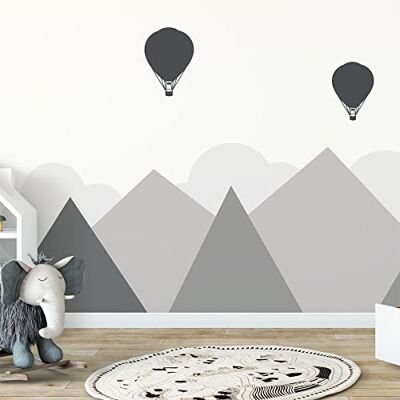 Ambiance Sticker Väggklistermärken för barn dekoration av barnkammaren väggklistermärken för barn skandinavisk väggdekal gigantiska skandinaviska berg Bergen H120 x L160 cm Ambiance Sticker Väggklistermärken för barn dekoration av barnkammaren väggklistermärken för barn skandinavisk väggdekal gigantiska skandinaviska berg Bergen H120 x L160 cm