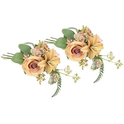Flair Flower Konstgjorda blomsterbuketter rosor liljor hortensia 35 cm set om 2 blombuketter sidenblomma dekorativ blomma bukett bröllop blomma mittstycke bordsdekoration oäkta gravsmycke inlägg gravdekoration, Flair Flower Konstgjorda blomsterbuketter rosor liljor hortensia 35 cm set om 2 blombuketter sidenblomma dekorativ blomma bukett bröllop blomma mittstycke bordsdekoration oäkta gravsmycke inlägg gravdekoration,