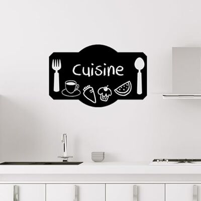 Ambiance Sticker Svart skiffer – självhäftande väggklistermärken – köksbricka design – H25 x L 40 cm Ambiance Sticker Svart skiffer – självhäftande väggklistermärken – köksbricka design – H25 x L 40 cm