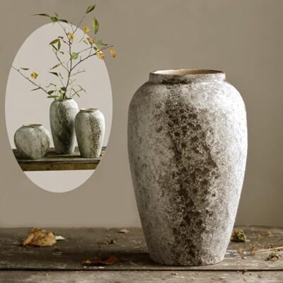 Denique Rustik keramisk blomvas, vintage, hög golvvas, bondgårdsdekor, stora vaser för vardagsrum, entré, bord, mittpunkt, dekor, terrakottavaser keramik lera vas (B-30 cm) Denique Rustik keramisk blomvas, vintage, hög golvvas, bondgårdsdekor, stora vaser för vardagsrum, entré, bord, mittpunkt, dekor, terrakottavaser keramik lera vas (B-30 cm)
