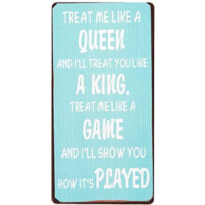 Lafinesse Dekorativ kylskåpsmagnet för Home Treat me like a queen 5 cm x 10 cm Lafinesse Dekorativ kylskåpsmagnet för Home Treat me like a queen 5 cm x 10 cm