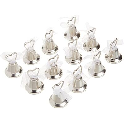 Unique Elegant silverbell plats korthållare – 12 stycken – perfekt bordsinställning dekor för bröllop, fester och evenemang Unique Elegant silverbell plats korthållare – 12 stycken – perfekt bordsinställning dekor för bröllop, fester och evenemang