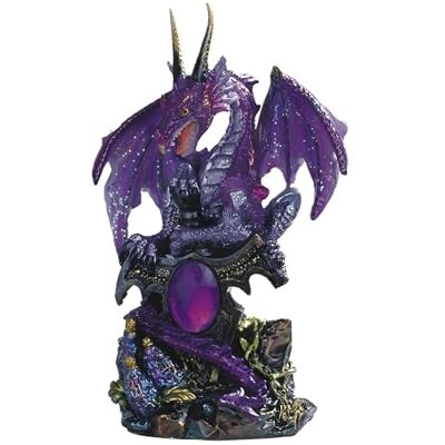 ICE ARMOR 15 cm H lila drake med ädelsten staty fantasi dekoration figur ICE ARMOR 15 cm H lila drake med ädelsten staty fantasi dekoration figur