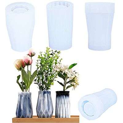 Cayway 3 st formell vas hartsformar, silikonformar smycken harts silikonform flaska för epoxiharts, heminredning Cayway 3 st formell vas hartsformar, silikonformar smycken harts silikonform flaska för epoxiharts, heminredning