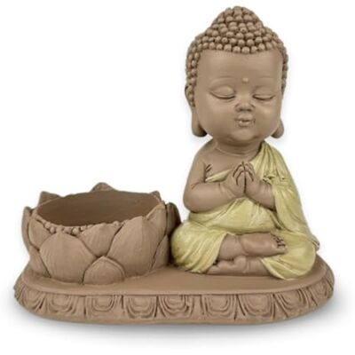 Zen Light Zen'Light staty ljusstake CH03 – inspirerande zenfigur – lyckobringare positiv koncentration – ljusstake vindljus – H 11,5 cm Zen Light Zen'Light staty ljusstake CH03 – inspirerande zenfigur – lyckobringare positiv koncentration – ljusstake vindljus – H 11,5 cm