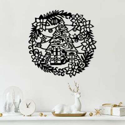Wallity Snygg svart dekorativ metallväggtillbehör, 42 x 42 cm 100% metall, 1,5 mm tjocklek perfekt för modern heminredning och unik väggkonst Wallity Snygg svart dekorativ metallväggtillbehör, 42 x 42 cm 100% metall, 1,5 mm tjocklek perfekt för modern heminredning och unik väggkonst