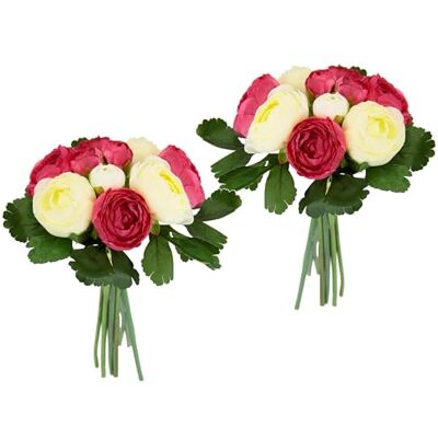 Flair Flower Konstgjord bukett av ranunkel bukett konstgjord bukett sidenblommor blombukett bukett blombukett blomarrangemang blombukett ranunklar konstgjorda blommor buketter oäkta blommor bröllop, rosa/vit Flair Flower Konstgjord bukett av ranunkel bukett konstgjord bukett sidenblommor blombukett bukett blombukett blomarrangemang blombukett ranunklar konstgjorda blommor buketter oäkta blommor bröllop, rosa/vit
