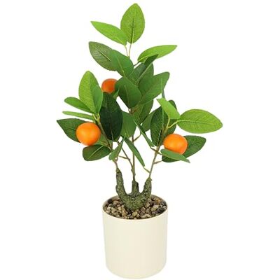 Flair Flower Konstgjord apelsinträd med frukt i kruka 40 cm, konstgjord växt, konstträd, citrusträd, dekoration, dekorativt träd, fruktträd, konstgjord växt, inomhusväxt, miniprydnadsträd för vardagsrum, kontor Flair Flower Konstgjord apelsinträd med frukt i kruka 40 cm, konstgjord växt, konstträd, citrusträd, dekoration, dekorativt träd, fruktträd, konstgjord växt, inomhusväxt, miniprydnadsträd för vardagsrum, kontor