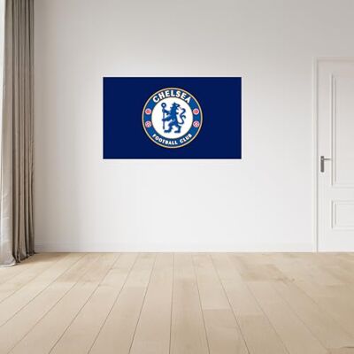 fan decor Licensierad dekor Chelsea FC vinyl väggklistermärke – medium (100 cm (b) x 60 cm (h) – fullt vapen på sekundär mörkblå fan decor Licensierad dekor Chelsea FC vinyl väggklistermärke – medium (100 cm (b) x 60 cm (h) – fullt vapen på sekundär mörkblå