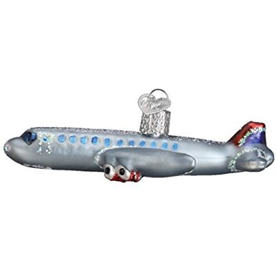 Old World Christmas , Tåg, helikoptrar, båtar och lastbilar glasblåsta prydnader för julgran passagerarplan Old World Christmas , Tåg, helikoptrar, båtar och lastbilar glasblåsta prydnader för julgran passagerarplan