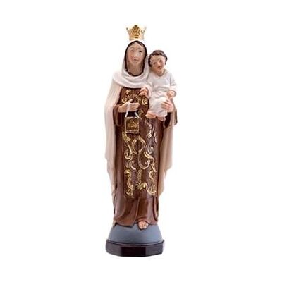 DRW Figur av Virgin del Handmålad harts Carmen 4x3x13 cm DRW Figur av Virgin del Handmålad harts Carmen 4x3x13 cm