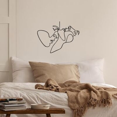 Wallity Snygg svart dekorativ metallväggtillbehör, 70 x 52 cm 100% metall, 1,5 mm tjocklek enkel väggmontering för modern heminredning Wallity Snygg svart dekorativ metallväggtillbehör, 70 x 52 cm 100% metall, 1,5 mm tjocklek enkel väggmontering för modern heminredning