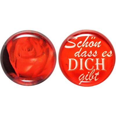 GlasXpert Kylskåpsmagnet, glas, färgglad, 3,5 x 3,5 cm, 2 enheter GlasXpert Kylskåpsmagnet, glas, färgglad, 3,5 x 3,5 cm, 2 enheter