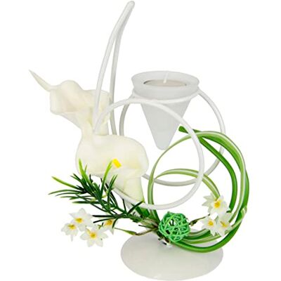 Flair Flower Värmeljushållare med glasinsats och värmeljusljus med blomma kalla, dekorativ kula, ljushållare, ljusstake, bordsdekoration, värmeljusglas, lykta, romantisk dekoration, objekt, bröllopsdekoration Flair Flower Värmeljushållare med glasinsats och värmeljusljus med blomma kalla, dekorativ kula, ljushållare, ljusstake, bordsdekoration, värmeljusglas, lykta, romantisk dekoration, objekt, bröllopsdekoration