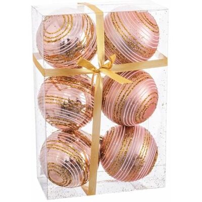BigBuy Christmas Julbollar Rosa Plast Spiral 8 x 8 x 8 cm (6 st) BigBuy Christmas Julbollar Rosa Plast Spiral 8 x 8 x 8 cm (6 st)