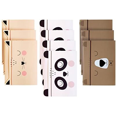 Interdruk Mapp A5 – Kartong – Soft-Touch – Tryckt Inuti och Utomhus – Rolig Form – 3 Mönster Blandade: Katt + Björn + Panda – 10-pack Interdruk Mapp A5 – Kartong – Soft-Touch – Tryckt Inuti och Utomhus – Rolig Form – 3 Mönster Blandade: Katt + Björn + Panda – 10-pack
