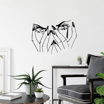 Wallity Snygg svart dekorativ metallväggtillbehör, 54 x 70 cm 100% metall, 1,5 mm tjock Lätt och lätt att hänga Perfekt för modern inredning Wallity Snygg svart dekorativ metallväggtillbehör, 54 x 70 cm 100% metall, 1,5 mm tjock Lätt och lätt att hänga Perfekt för modern inredning