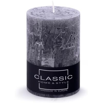 DONAU HOME blockljus rustik ljus/brungrå grafit/1 stycken/10 x Ø 7 cm oparfymerad/för dekoration i vardagsrum, badrum/49 timmar brinntid/dekoration ljus, vaxljus/nordisk ambiance DONAU HOME blockljus rustik ljus/brungrå grafit/1 stycken/10 x Ø 7 cm oparfymerad/för dekoration i vardagsrum, badrum/49 timmar brinntid/dekoration ljus, vaxljus/nordisk ambiance