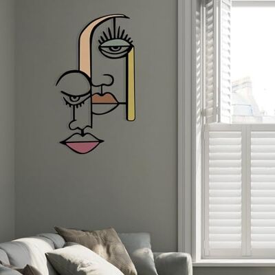 Wallity Snygg dekorativ metallväggtillbehör, 68 x 39 cm Hållbar 1,20 mm metall och 3 mm trä Perfekt för modern heminredning och unik väggkonst Wallity Snygg dekorativ metallväggtillbehör, 68 x 39 cm Hållbar 1,20 mm metall och 3 mm trä Perfekt för modern heminredning och unik väggkonst