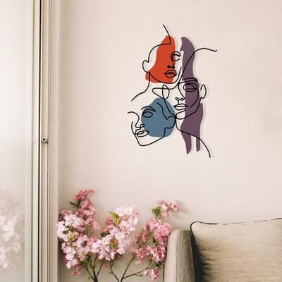 Wallity Snygg dekorativ metallväggtillbehör, 49,5 x 73,5 cm Hållbar 1,2 mm metall och 3 mm trä Perfekt för modern heminredning och unik väggkonst Wallity Snygg dekorativ metallväggtillbehör, 49,5 x 73,5 cm Hållbar 1,2 mm metall och 3 mm trä Perfekt för modern heminredning och unik väggkonst