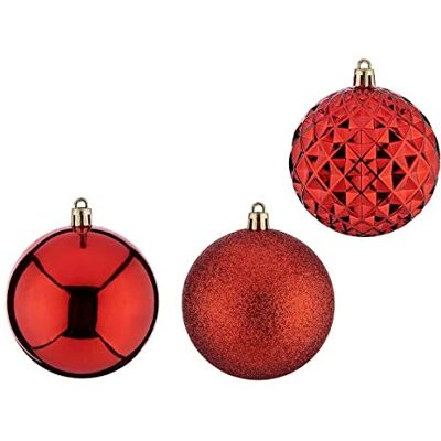 Krist+ Julbollar Ø 8 cm 3 st Röd PVC Krist+ Julbollar Ø 8 cm 3 st Röd PVC