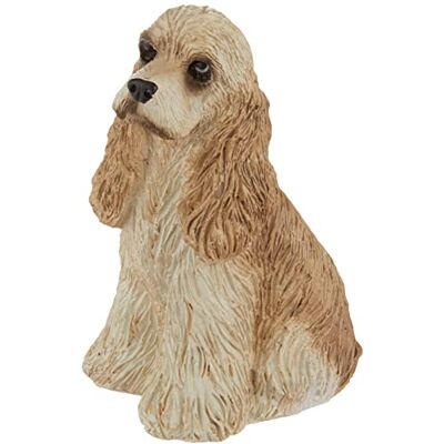 Sandicast skulptur Cocker spaniel, originalstorlek Buff Cocker spaniel Mid Size vit Sandicast skulptur Cocker spaniel, originalstorlek Buff Cocker spaniel Mid Size vit