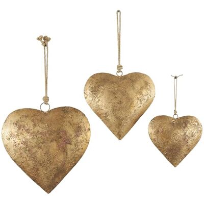 Deco 79 tibetanskt inspirerade dekorativa klockor med hängande rep, set med 3 50 cm, 45 cm, 30 cm, 30 cm, guld Deco 79 tibetanskt inspirerade dekorativa klockor med hängande rep, set med 3 50 cm, 45 cm, 30 cm, 30 cm, guld