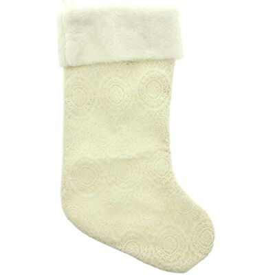 Festive Productions Festliga produktioner strumpa med trim vit Festive Productions Festliga produktioner strumpa med trim vit