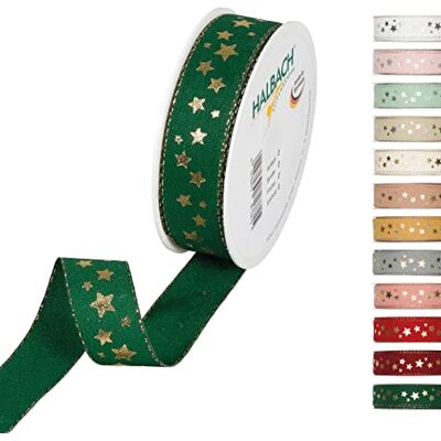 Halbach Seidenbänder 295-025-32-18 presentband jul, polyester, grön, 25 mm x 18 m Halbach Seidenbänder 295-025-32-18 presentband jul, polyester, grön, 25 mm x 18 m